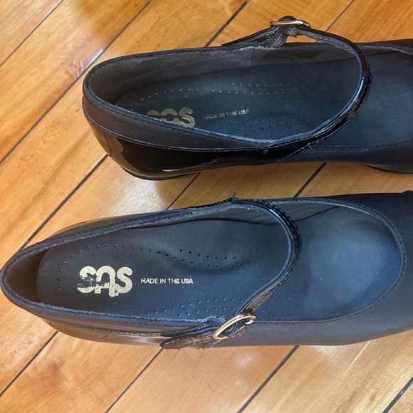 SAS Isabel Leather Patent Block Heels Mary Jane Pumps. Size 7N Comfort Support - Picture 3 of 14